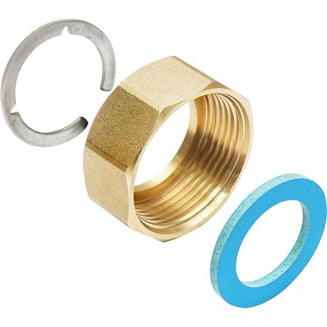 Kit di raccordo semplice DN12-1/2 per tubo flessibile corrugato in acciaio inox (1/2)