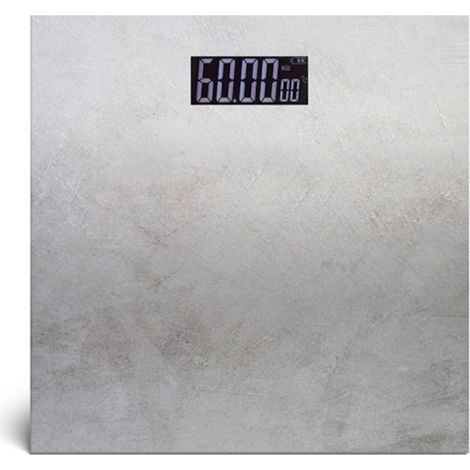 Pèse-personne électronique LIVOO DOM382BT jusqu'à 180 Kg - Ecran LCD - Plateau verre impression Effet Béton