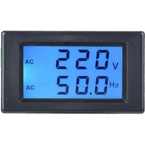 Zweidraht-LCD-Spannungsmesser, digitales Wechselstrom-Voltmeter mit Display (AC150-500V Schwarz)