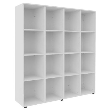 Structure casier flexycaz 16 cases vide 4 x 4 cases L 160 x P 42 x H 173,5 - Blanc - Maxiburo (1/2)