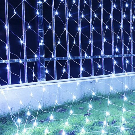 Hengda LED Net Lights Lumières Décoratives Rideaux De Mariage Lumières Fenêtre Guirlande Lumineuse 3x2M Blanc Froid - Blanc (1/4)