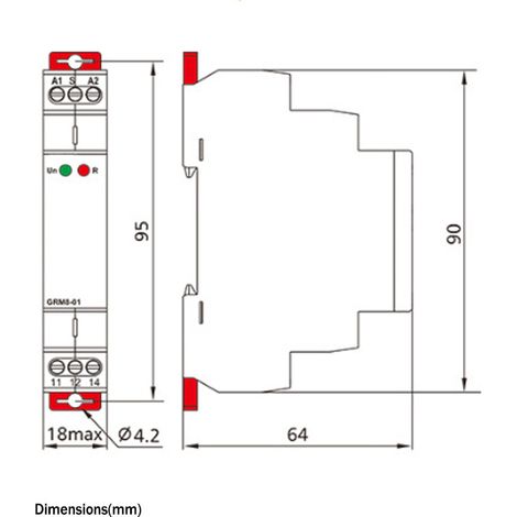 Relais à impulsions électronique GRM8-02 AC230 (1/5)