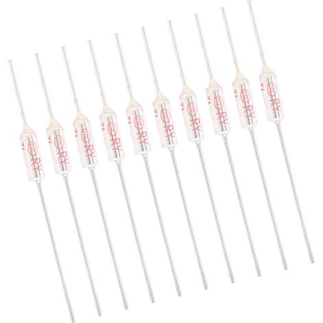 10 fusibles thermiques à boîtier métallique, coupure 250 V CA 10 A, fusibles thermiques TF 72-250 ℃ 216 ℃ (1/5)