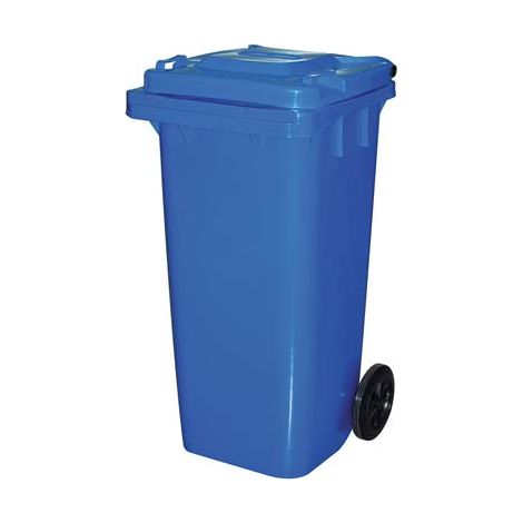 BIDONE IMMONDIZIA GREEN 120 + RUOTE ICS  AZZURRO LT 120 CM 55X50 H.CM 94