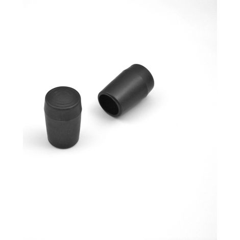 Ajile - Embout enveloppant rond diamètre 18 mm pour usage intensif NOIR
