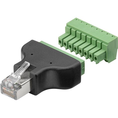 Conector RJ45 5E UTP (8P8C), de 2 piezas, de montaje rápido. (1/5)