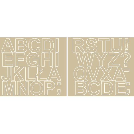 Selbstklebende Buchstabenaufkleber, 5 cm, beige, glänzend (1/2)