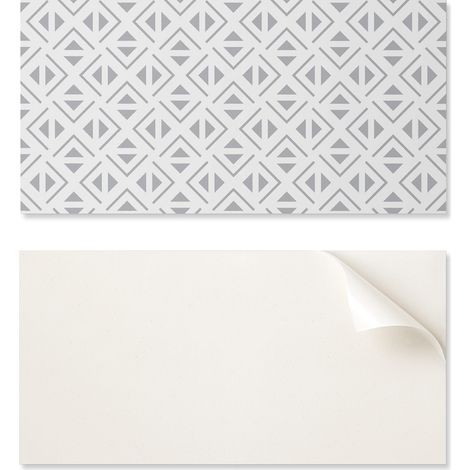 Vinilo autoadhesivo para decoraci贸n de pared, 100x50 cm, geometr铆a cuadrada