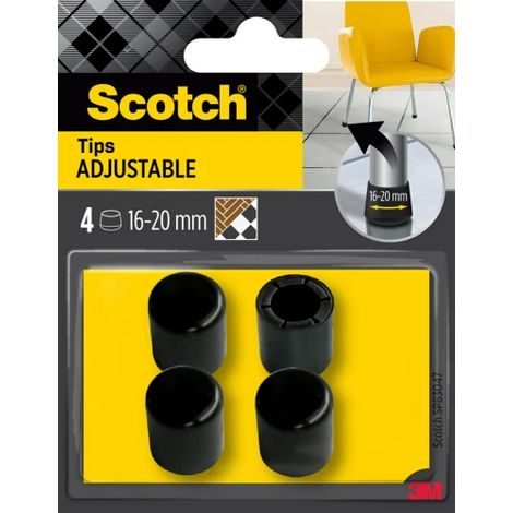 Juego de 4 puntas multitamaño, SCOTCH, diam. 16 a 20 mm, negro SCOTCH