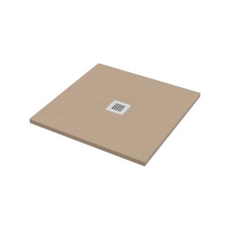 Piatto doccia 75X75 h.2,8 in marmo resina effetto pietra sabbia (1/5)