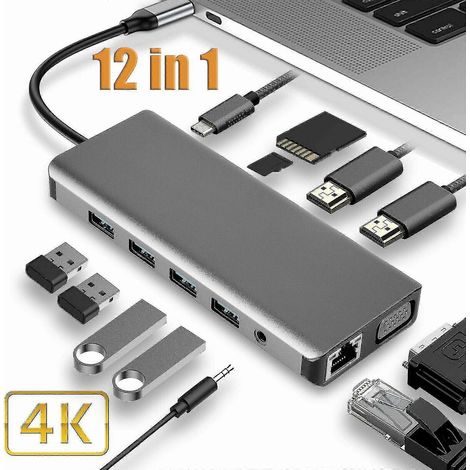 Adaptateur multiport USB Type-C pour ordinateurs portables Macbook (1/5)