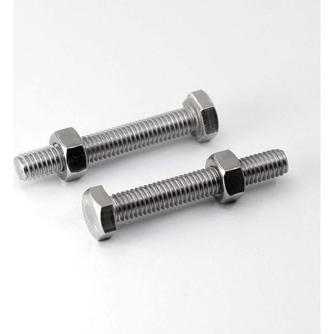 M6 x 50mm 20PCS Boulons à six pans en 304 Acier Inoxydable de Coin Extérieur Vis Hexagonale,Boulons et écrous de Sortilège Ensemble (1/3)