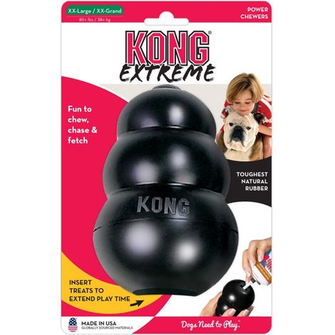 KONG Classic XXL, schwarz - Kauspielzeug aus Naturkautschuk für Hunde