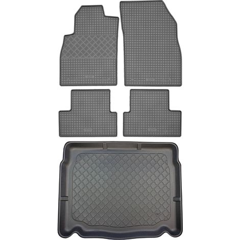 Opel Astra J IV Hatchback (5 puertas) de 10.2009 a 10.2015 SET - Alfombrillas de goma para coche + alfombrilla para maletero