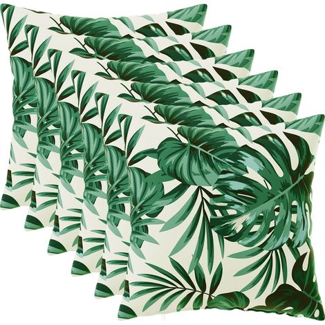 vidaXL Cushion with Pillow HEERLEN 6 pcs Leaf Pattern Polyester