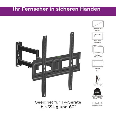 Support mural TV - ULTRON - WM200 - Inclinable - Pivotant - VESA 400x400mm (1/5)