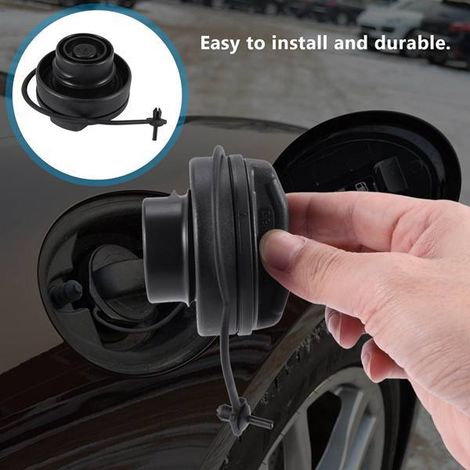 One black ABS car fuel tank cap, suitable for: Porsche 986, 987, 996. (1/4)