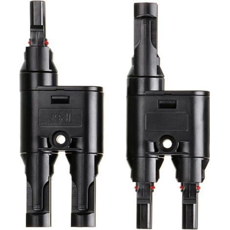 FENOPLASTICAh- 1x paire de connecteur (1 à 2 branches) de panneau solaire, MC4 durable et économisé pour famille (1/5)