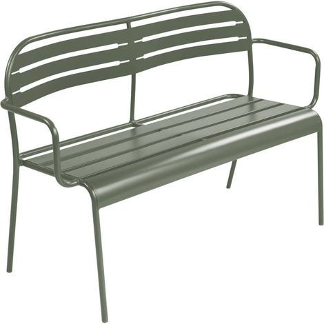 sweeek - Outdoor-Sitzbank aus Stahl für 2 Personen