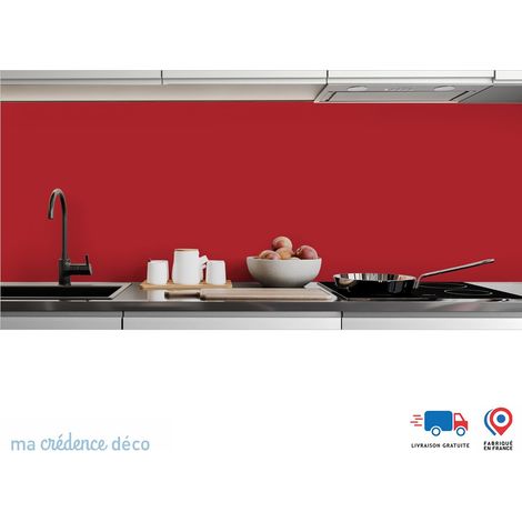 Crédence : Rouge rubis RAL 3003 - Alu composite - 120 - 60 (1/3)