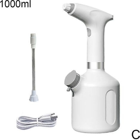 Filiyano-Pulvérisateur de jardin électrique 2L à piles, 1000 ml, blanc