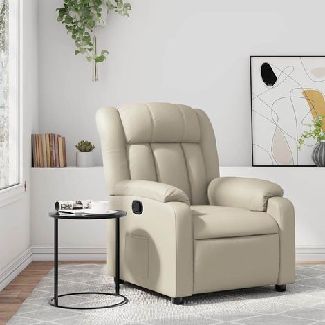 Relaxsessel Creme Kunstleder
