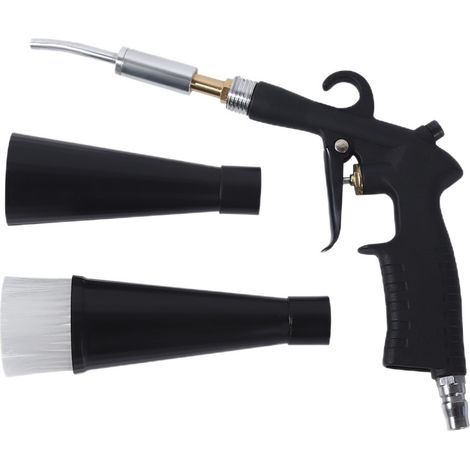 Pistolet de nettoyage pour intérieur de voiture  Pistolet souffleur haute pression avec 2 buses  Nettoie et sèche rapidement les surfaces des voitures avec des outils de détail solides pour éliminer