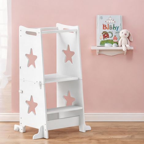 Tour d'apprentissage enfant 3 à 6 ans convertible en table branco (1/5)