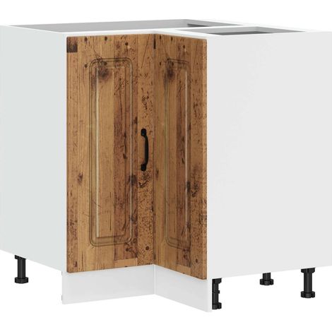Maison Exclusive - Mueble bajo esquinero cocina Kalmar madera ant (1/5)