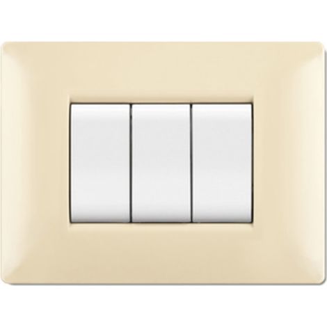 PLACCA LIFE Q LIVING PLAST AVORIO 4P