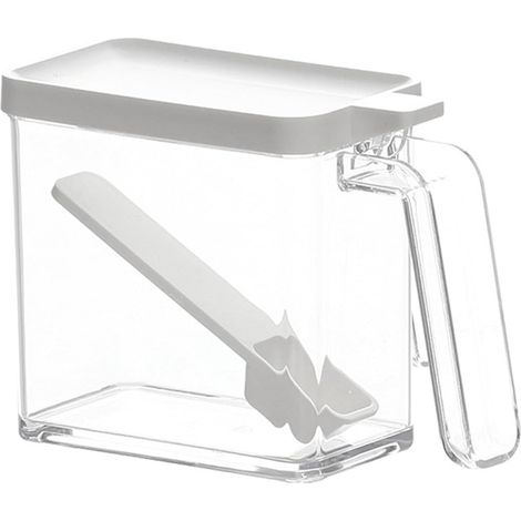 Boîte à épices De Cuisine, Boîte D'assaisonnement avec Couvercle, Récipient De Stockage D'assaisonnement Transparent De Grande Capacité pour épices, Sel, Sucre, Herbes (1/5)