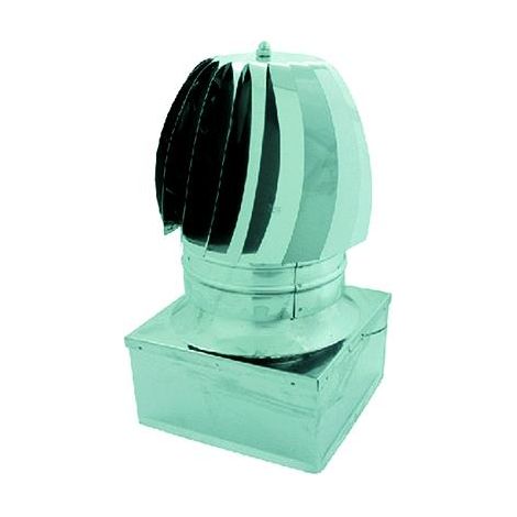 Fumaiolo Radiante In Acciaio Inox Attacco Quadro Maschio Cm 20 X 20