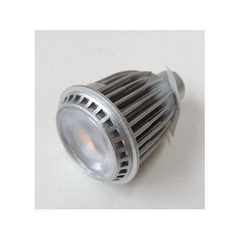 Ampoule LED 7W blanc chaud 3000K 420lm culot GU10 230V non-dimmable coque grise SMD faisceau 45° M-SPOT (1/4)