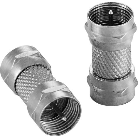 5X Male-to-Male F Plug Coaxial Connector for Satellite TV Antenna (1/2)