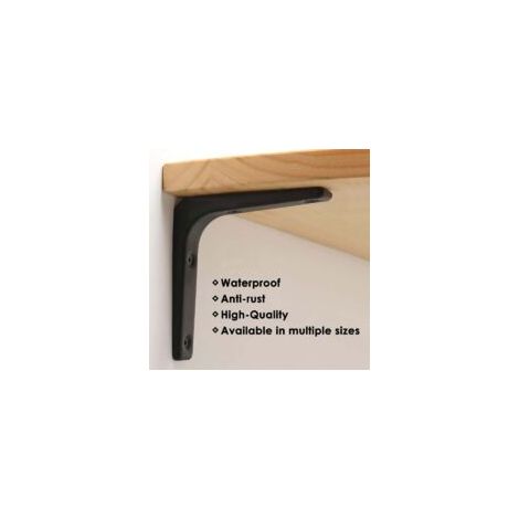 Wandregalhalterung, mattschwarze Metallhalterung, Metallregalträger für Küchendekoration, robuste Halterung, 100 mm x 100 mm, 4 Stück - Crezuo