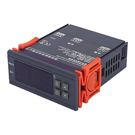 Mini Digital Temperature Controller Thermostat with Sensor -50110℃, LCD Display Thermostat 220V 10A for Refrigerators (1/5)
