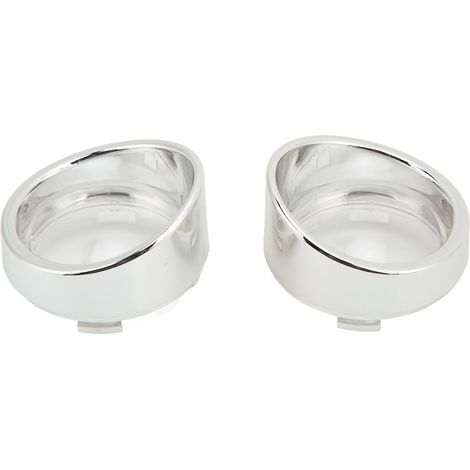 Clignotants Moto Paire Lentilles Verre Avant Arrière Remplacement Chrome Transparent Compatible Touring FLHX FLTRI FLHRS 2000 et Plus (1/5)
