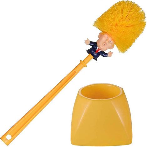 Brosse de toilette Trump Rendez vos toilettes géniales à nouveau Brosse de toilette Donald Trump Brosse de toilette humoristique Roman Noël secret Humour F (1/4)