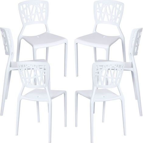 Packs Sillas Jardín - Pack 6 Sillas Delta - Blanco (1/5)