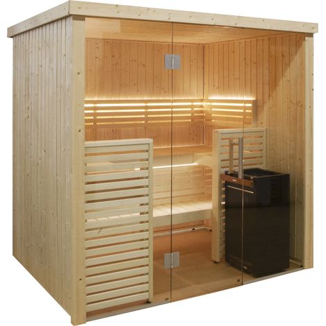 Harvia Variant View Medium Sauna Saunakabine aus Fichte ca. 206 x 160 x 201 cm