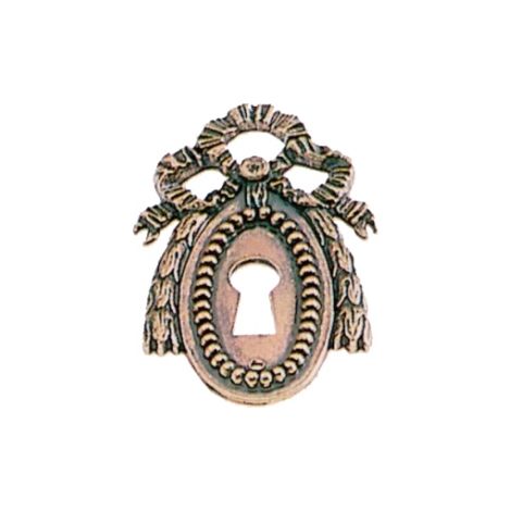 Ouvre&Déco – Entrée de clé en zamak bronze Louis XVI – Ferrure de serrure de meuble – Finition élégante et robuste – Largeur 37mm, hauteur 59mm