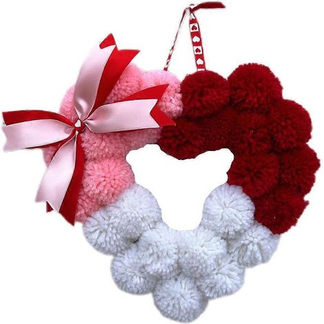 Liebe Valentinstag Fellball Girlande Plüsch Liebesdekoration D--