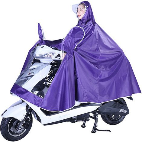 1 Poncho,Vélo,Moto,Scooter,Imperméable,Bandes réfléchissantes,Visière amovible,Adulte