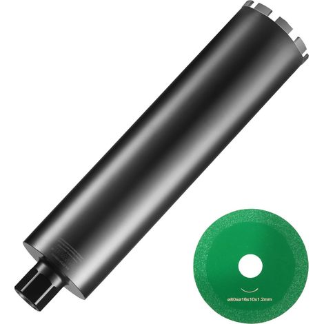 Couronne Diamanté Humide de 108 mm, Profondeur de Perçage de 355 mm, Foret à Béton avec Lame de Scie, Filetage Intérieur 32-178 mm, Soudage au Laser, Foret Diamanté Humide pour Brique en Béton (1/5)