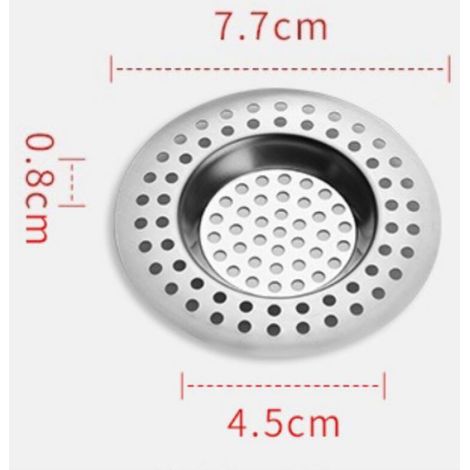 2 Pcs, Évier Filtre de Vidange, Grille Evier Cuisine, en Acier Inoxydable, pour Évier de Cuisine/Salle de Bain, Anti-O (1/4)
