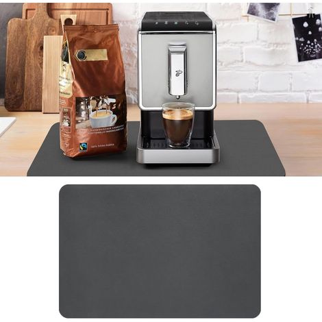Lntyq Tapis Égouttoir Vaisselle, Tapis de Séchage Vaisselle, Tapis de Machine à Café, Tapis Vaisselle Absorbant, Tapis Egouttoir pour Vaisselle, Tapis D'égouttage, Gris Foncé, 30 x 40cm