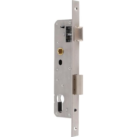 Serrure à tube en aluminium, serrure de porte d'entrée, serrure de porte de jardin, serrure encastrée pour porte de chambre (taille 25 mm) (1/5)