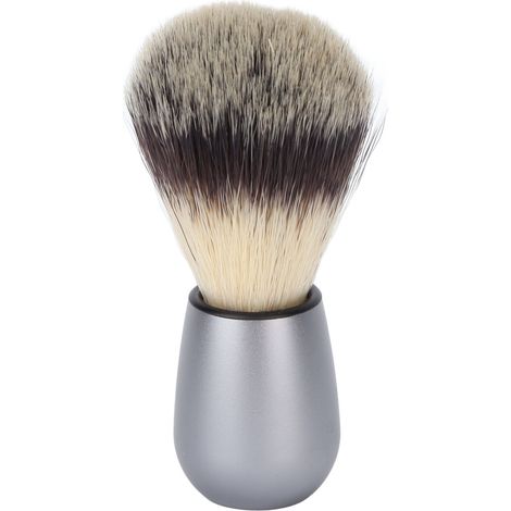 1 Brosse à raser synthétique,poignée métallique,dense et douce,salon famille voyage (1/5)