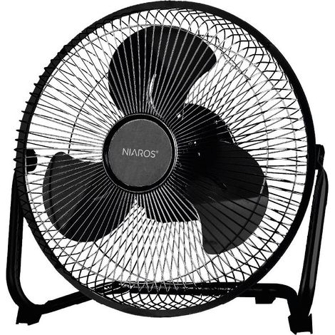 Ventilateur de sol métallique Jafari Ø27cm 25W Noir