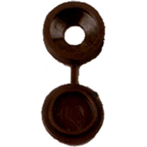 Finitura a vite n. 10 in plastica marrone